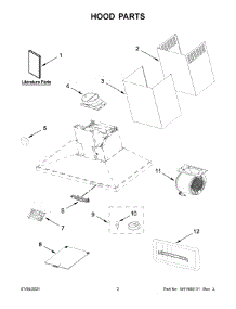 02 - Hood Parts parts for Whirlpool Range Hood KXW4336YSS3 from AppliancePartsPros.com