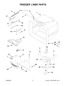 04 - Freezer Liner Parts parts for Whirlpool Refrigerator MBB1957FEW03 from AppliancePartsPros.com
