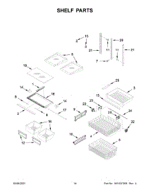 08 - Shelf Parts parts for Whirlpool Refrigerator MBB1957FEW03 from AppliancePartsPros.com