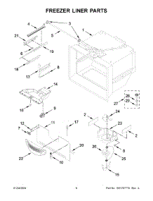 04 - Freezer Liner Parts parts for Whirlpool Refrigerator MBB1957FEW05 from AppliancePartsPros.com