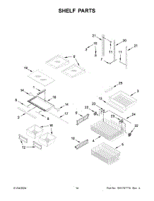 08 - Shelf Parts parts for Whirlpool Refrigerator MBB1957FEW05 from AppliancePartsPros.com