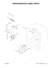 03 - Refrigerator Liner Parts parts for Whirlpool Refrigerator MBB1957FEW05 from AppliancePartsPros.com