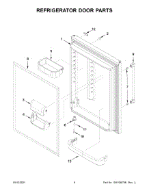 05 - Refrigerator Door Parts parts for Whirlpool Refrigerator MBF1958FEZ06 from AppliancePartsPros.com