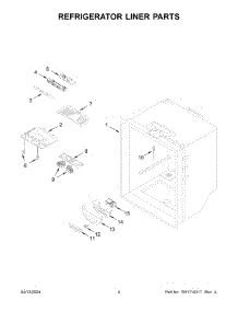 03 - Refrigerator Liner Parts parts for Whirlpool Refrigerator MBF1958FEZ08 from AppliancePartsPros.com