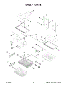 08 - Shelf Parts parts for Whirlpool Refrigerator MBF1958FEZ08 from AppliancePartsPros.com