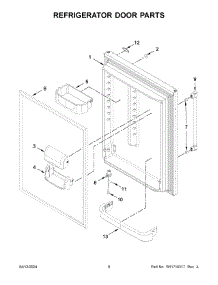 05 - Refrigerator Door Parts parts for Whirlpool Refrigerator MBF1958FEZ08 from AppliancePartsPros.com