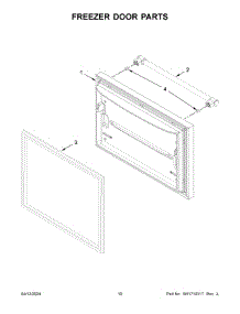 06 - Freezer Door Parts parts for Whirlpool Refrigerator MBF1958FEZ08 from AppliancePartsPros.com