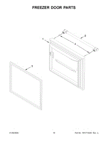 06 - Freezer Door Parts parts for Whirlpool Refrigerator MBF2258FEZ08 from AppliancePartsPros.com