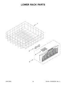 08 - Lower Rack Parts parts for Whirlpool Dishwasher MDB4949SKB1 from AppliancePartsPros.com