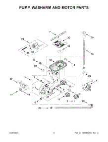 05 - Pump, Washarm And Motor Parts parts for Whirlpool Dishwasher MDB4949SKW1 from AppliancePartsPros.com