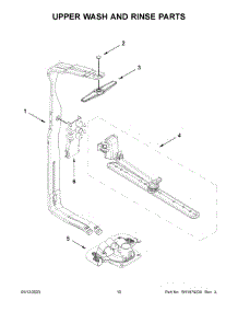 06 - Upper Wash And Rinse Parts parts for Whirlpool Dishwasher MDB4949SKW2 from AppliancePartsPros.com