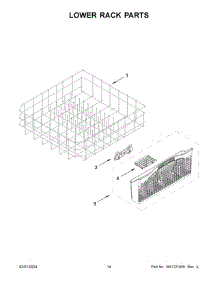 Lower Rack Parts parts for Whirlpool Dishwasher MDB4949SKW3 from AppliancePartsPros.com
