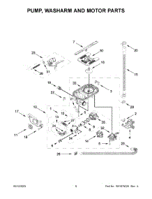 05 - Pump, Washarm And Motor Parts parts for Whirlpool Dishwasher MDB4949SKZ2 from AppliancePartsPros.com