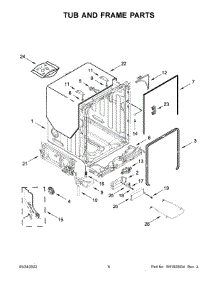 04 - Tub And Frame Parts parts for Whirlpool Dishwasher MDB7959SKZ1 from AppliancePartsPros.com