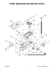 05 - Pump, Washarm And Motor Parts parts for Whirlpool Dishwasher MDB7959SKZ1 from AppliancePartsPros.com