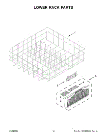 08 - Lower Rack Parts parts for Whirlpool Dishwasher MDB7959SKZ1 from AppliancePartsPros.com
