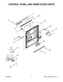 03 - Control Panel And Inner Door Parts parts for Whirlpool Dishwasher MDB7959SKZ1 from AppliancePartsPros.com