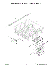 07 - Upper Rack And Track Parts parts for Whirlpool Dishwasher MDB7959SKZ1 from AppliancePartsPros.com