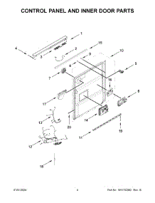 03 - Control Panel And Inner Door Parts parts for Whirlpool Dishwasher MDB7959SKZ3 from AppliancePartsPros.com