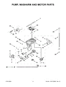 05 - Pump, Washarm And Motor Parts parts for Whirlpool Dishwasher MDB7959SKZ3 from AppliancePartsPros.com