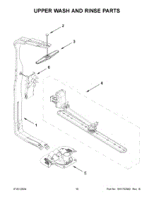 06 - Upper Wash And Rinse Parts parts for Whirlpool Dishwasher MDB7959SKZ3 from AppliancePartsPros.com