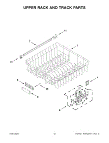 07 - Upper Rack And Track Parts parts for Whirlpool Dishwasher MDB8959SKB1 from AppliancePartsPros.com