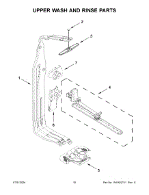 06 - Upper Wash And Rinse Parts parts for Whirlpool Dishwasher MDB8959SKB1 from AppliancePartsPros.com
