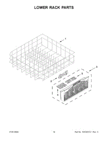 08 - Lower Rack Parts parts for Whirlpool Dishwasher MDB8959SKB1 from AppliancePartsPros.com