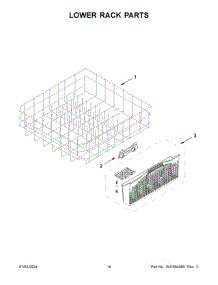 08 - Lower Rack Parts parts for Whirlpool Dishwasher MDB8959SKB2 from AppliancePartsPros.com