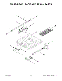 09 - Third Level Rack And Track Parts parts for Whirlpool Dishwasher MDB8959SKB2 from AppliancePartsPros.com