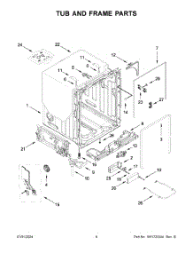 04 - Tub And Frame Parts parts for Whirlpool Dishwasher MDB8959SKB3 from AppliancePartsPros.com