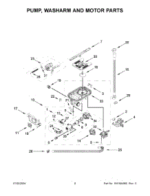 05 - Pump, Washarm And Motor Parts parts for Whirlpool Dishwasher MDB8959SKW2 from AppliancePartsPros.com