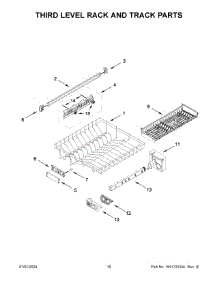 09 - Third Level Rack And Track Parts parts for Whirlpool Dishwasher MDB8959SKW3 from AppliancePartsPros.com