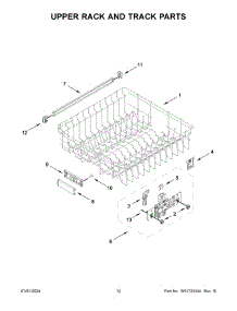 07 - Upper Rack And Track Parts parts for Whirlpool Dishwasher MDB8959SKW3 from AppliancePartsPros.com