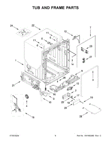 04 - Tub And Frame Parts parts for Whirlpool Dishwasher MDB8959SKZ2 from AppliancePartsPros.com