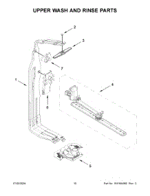 06 - Upper Wash And Rinse Parts parts for Whirlpool Dishwasher MDB8959SKZ2 from AppliancePartsPros.com