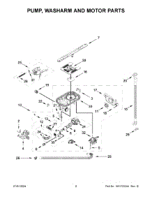 05 - Pump, Washarm And Motor Parts parts for Whirlpool Dishwasher MDB8959SKZ3 from AppliancePartsPros.com