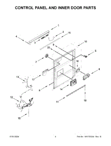 03 - Control Panel And Inner Door Parts parts for Whirlpool Dishwasher MDB8959SKZ3 from AppliancePartsPros.com