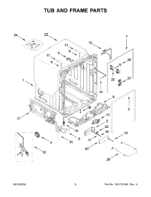 04 - Tub And Frame Parts parts for Whirlpool Dishwasher MDB9959SKZ3 from AppliancePartsPros.com