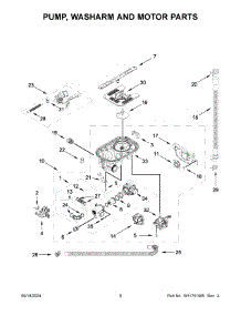 05 - Pump, Washarm And Motor Parts parts for Whirlpool Dishwasher MDB9959SKZ3 from AppliancePartsPros.com