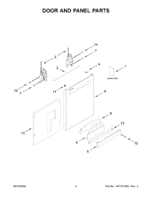 02 - Door And Panel Parts parts for Whirlpool Dishwasher MDB9959SKZ3 from AppliancePartsPros.com