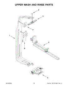 06 - Upper Wash And Rinse Parts parts for Whirlpool Dishwasher MDB9959SKZ3 from AppliancePartsPros.com