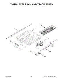 09 - Third Level Rack And Track Parts parts for Whirlpool Dishwasher MDB9959SKZ3 from AppliancePartsPros.com