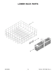08 - Lower Rack Parts parts for Whirlpool Dishwasher MDB9959SKZ3 from AppliancePartsPros.com