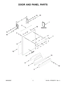 02 - Door And Panel Parts parts for Whirlpool Dishwasher MDB9979SKZ1 from AppliancePartsPros.com
