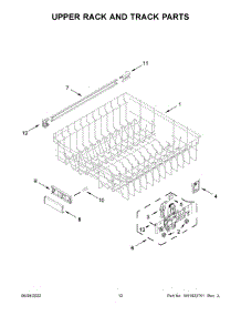 07 - Upper Rack And Track Parts parts for Whirlpool Dishwasher MDB9979SKZ1 from AppliancePartsPros.com