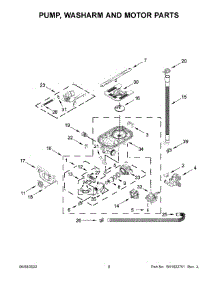 05 - Pump, Washarm And Motor Parts parts for Whirlpool Dishwasher MDB9979SKZ1 from AppliancePartsPros.com