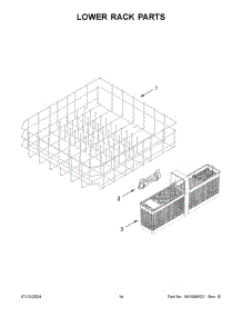 08 - Lower Rack Parts parts for Whirlpool Dishwasher MDB9979SKZ2 from AppliancePartsPros.com