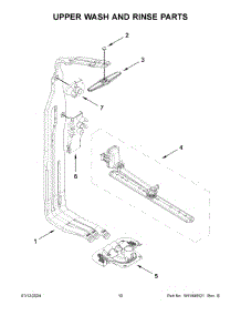 06 - Upper Wash And Rinse Parts parts for Whirlpool Dishwasher MDB9979SKZ2 from AppliancePartsPros.com