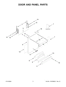02 - Door And Panel Parts parts for Whirlpool Dishwasher MDB9979SKZ2 from AppliancePartsPros.com